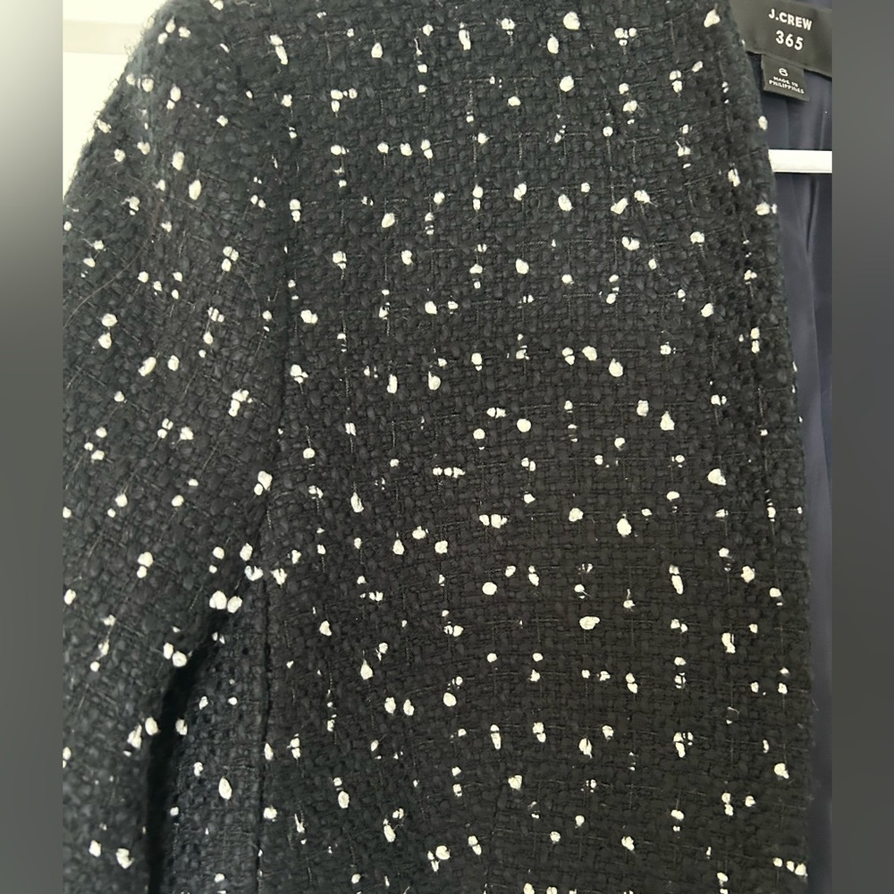 J.Crew Women's Black Tweed Jacket - Picture 3 of 4